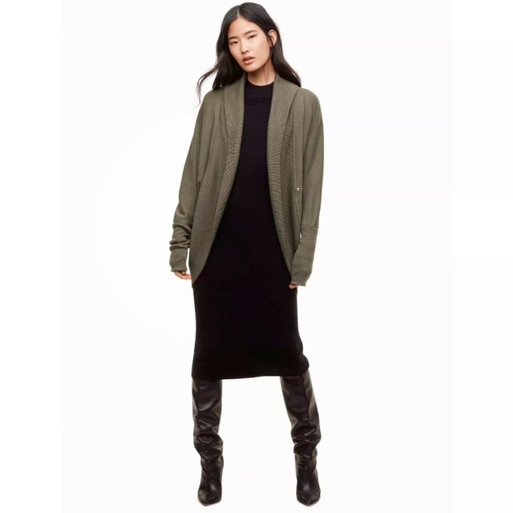 Aritzia Olive Green Cardigan